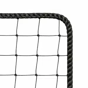 Bordo intrecciato di rete voliera in polietilene nero con maglia 40x40 mm