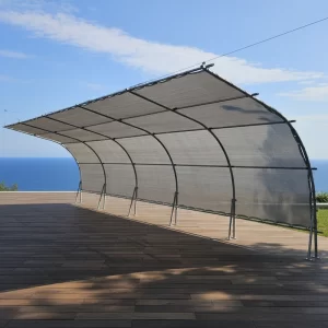 Telo ombreggiante grigio su misura per copertura