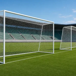 Due reti calcio Olimpic Top in nylon 5 mm su porte regolamentari