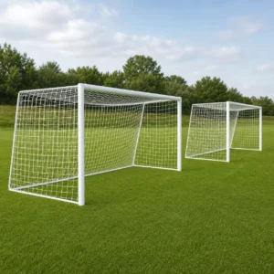 Due reti annodate per porte da calcio ridotte 400 x 200 cm