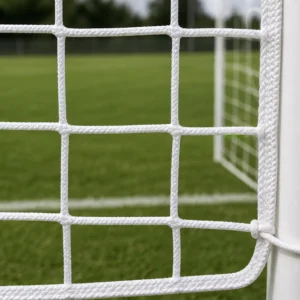Dettaglio rete calcio in nylon 5 mm a maglia quadrata senza nodo