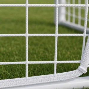 Dettaglio della maglia quadrata della rete per porte da calcio ridotte