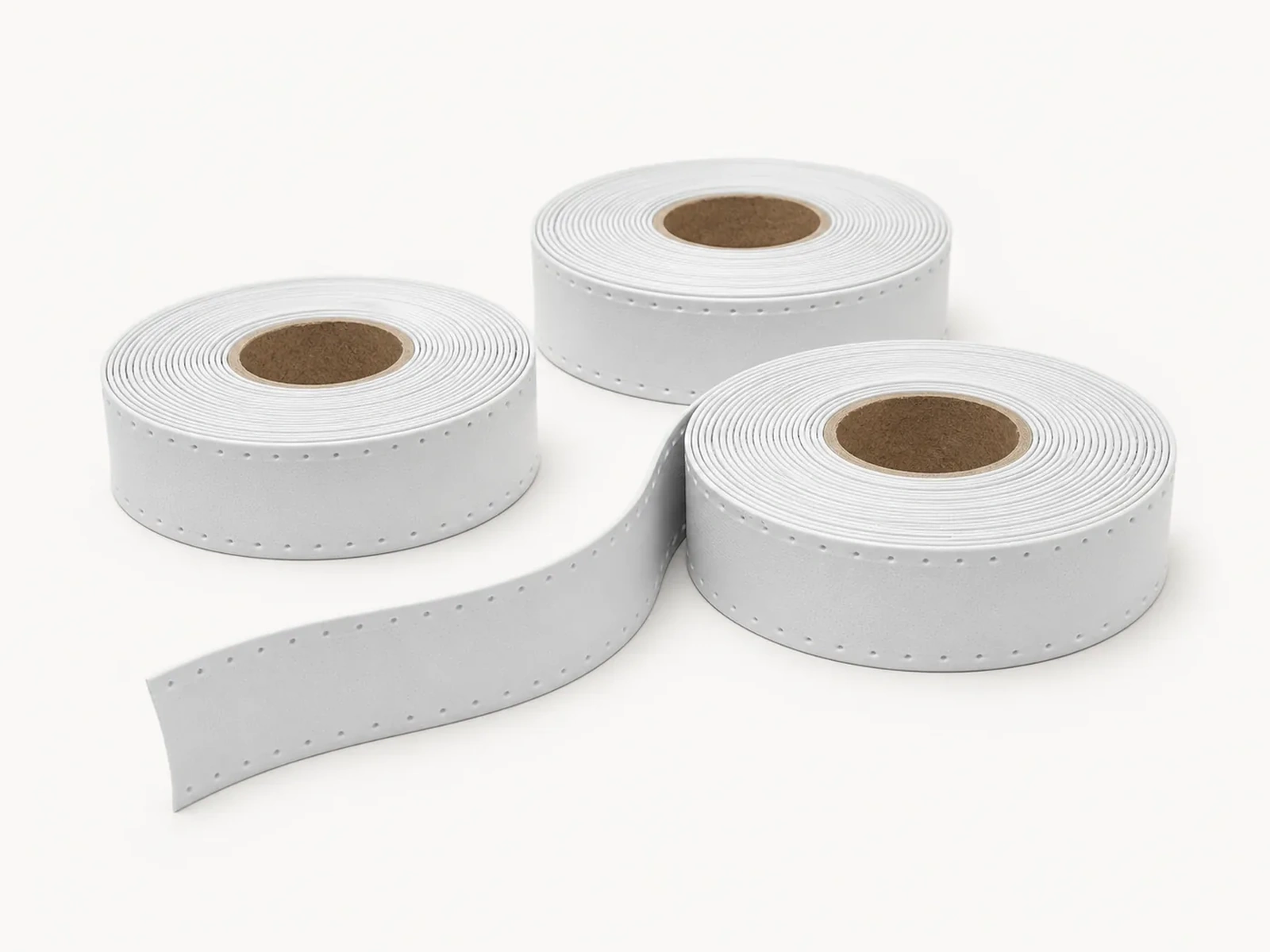 Tre rotoli di nastro segnacampo tennis bianco largo 45 mm