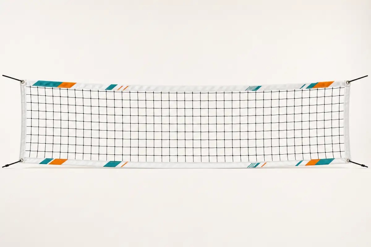 Rete beach volley extra annodata con bande PVC e grafica personalizzabile