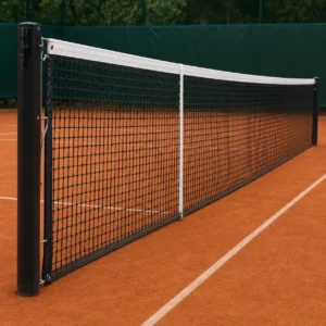 Rete tennis Super Torneo rinforzata installata su campo regolamentare