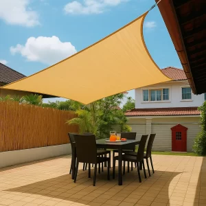 Telo ombreggiante beige oscuramento 75%, protezione solare