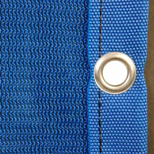 Telo ombreggiante blu con occhiello e bordatura rinforzata – ombra 70%